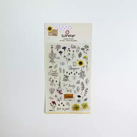 STICKER PVC SUATELIER 10*19cm SECRET GARDEN