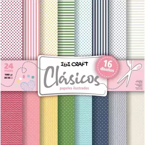 Papel Para Scrapbook Ibicraft - Ilustrados Clásicos