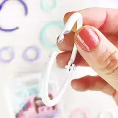 AROS METALICOS 4 COLORES PASTELES 44mm x 8pcs.