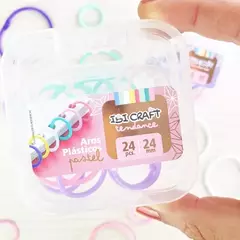 AROS PLASTICOS 4 COLORES PASTELES 24mm x 24pcs.