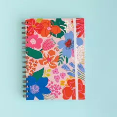 CUADERNO ANILLADO CON ELASTICO ESTAMPADO (01223) - Pepe Honguito