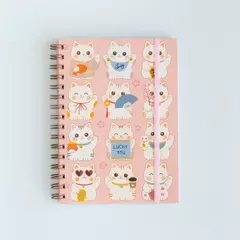 CUADERNO ANILLADO CON ELASTICO ESTAMPADO (01223) - tienda online