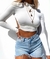 Cropped Costa Nua Manga Longa