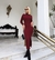 Vestido Gola Alta Manga Longa Midi - comprar online