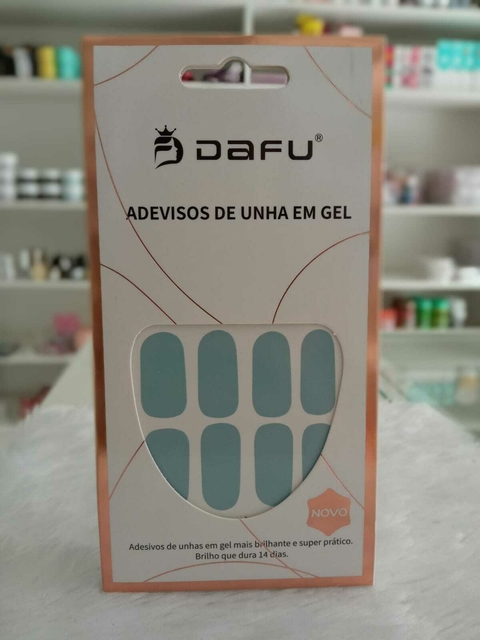 ADESIVOS DE UNHA EM GEL LED/UV DAFU - AZUL CLARO