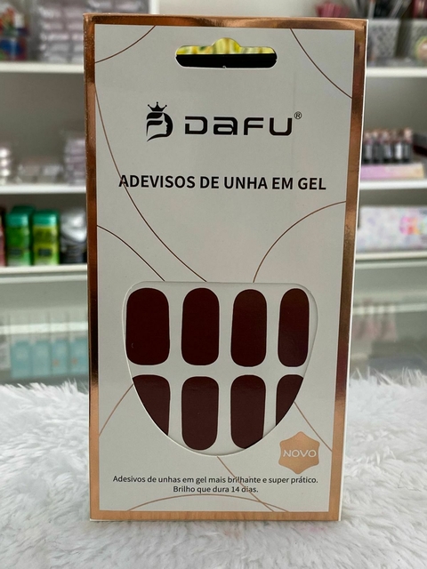 ADESIVOS DE UNHA EM GEL LED/UV DAFU - MARROM