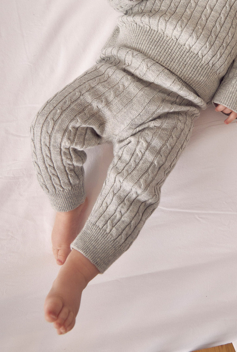 Pantalón tejido OMBÚ gris claro