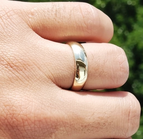 ALIANÇA ABAULADA NAO  ANATOMICA