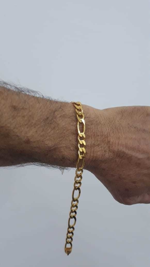 PULSEIRA  FOLHEADA MASCULINA 3 EM 1