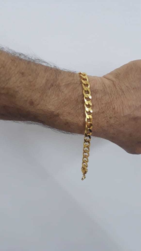 PULSEIRA MASCULINA FOLHEADO BRUME