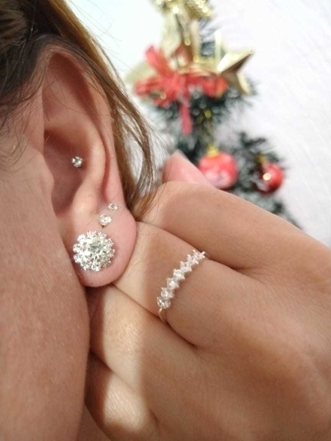 MEIA ALIANÇA PRATA ZIRCONIA