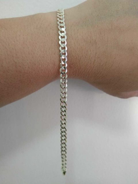 PULSEIRA PRATA MASCULINA 5MM