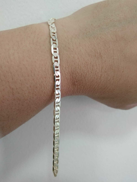 PULSEIRA PRATA PIASTRINE 4MM