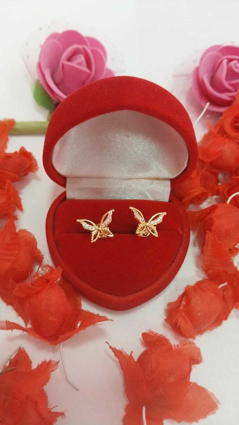 BRINCO FOLHEADO BORBOLETA