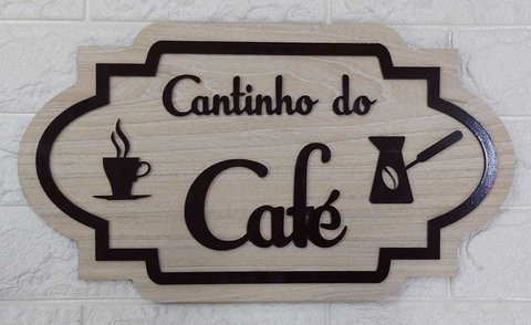 Quadro cantinho do café em MDF