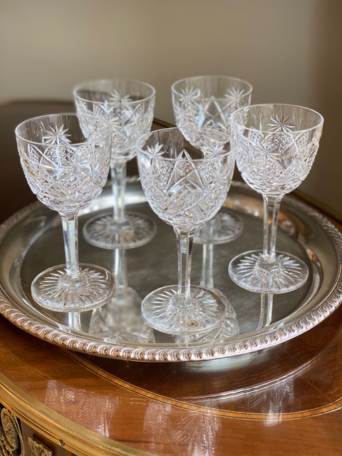 Conjunto de taças em cristal Val St Lambert
