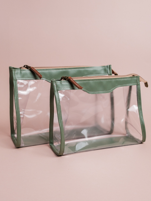 Essencial Duo Verde – Kit com 2 Necessaires - comprar online