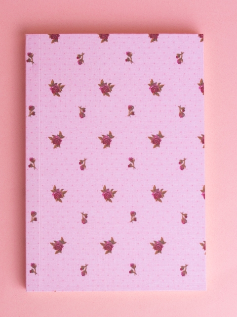 Sketchbook capa flex em tecido - floral tímido