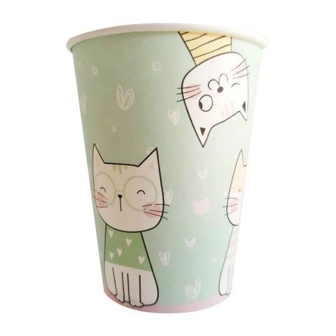 Vaso Gatito x 10 un