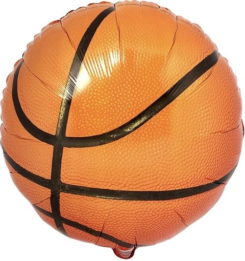 Globo Metalizado Pelota Basquet 45 cm