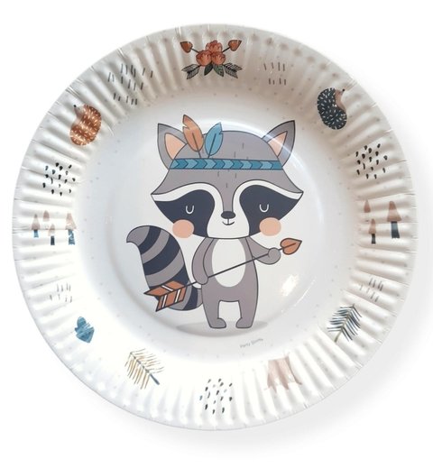 Plato Mapache x 6 un