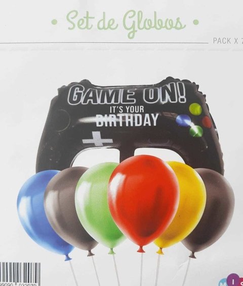 SET/KIT DE GLOBOS PLAY 7 UNIDADES X 1