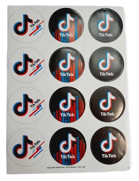TIK TOK CANDY BAR STICKER x 12 un