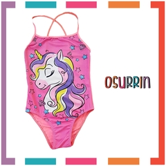 Malla Lycra Premium Full Print Unicornio resistente al cloro