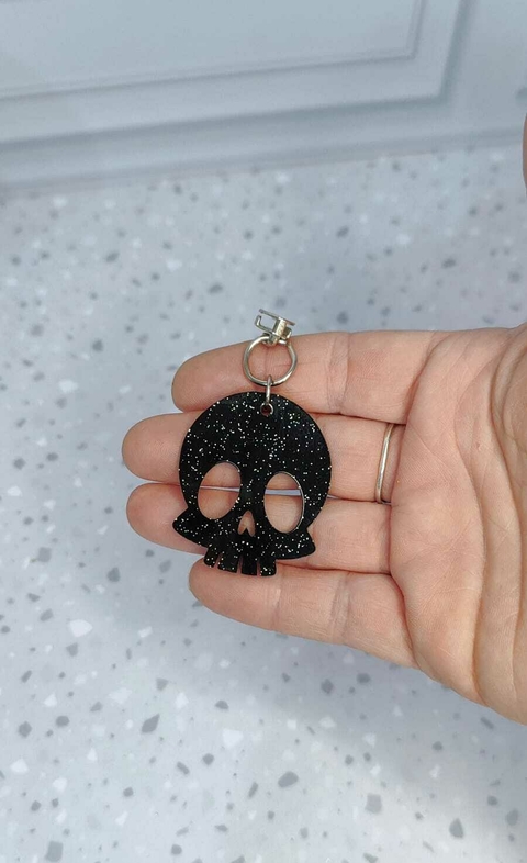 Cursor/Puxador de zíper niquelado N/5 CAVEIRA 2