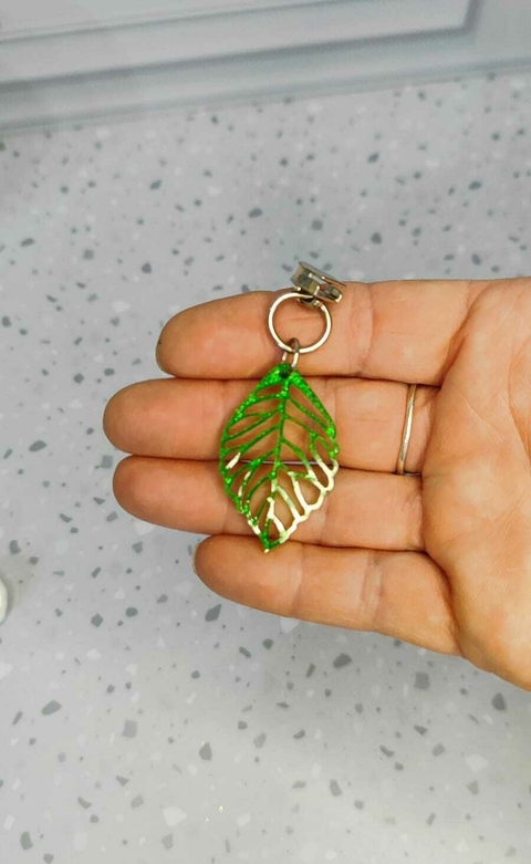 Cursor/Puxador de zíper niquelado N/5 FOLHA VAZADA