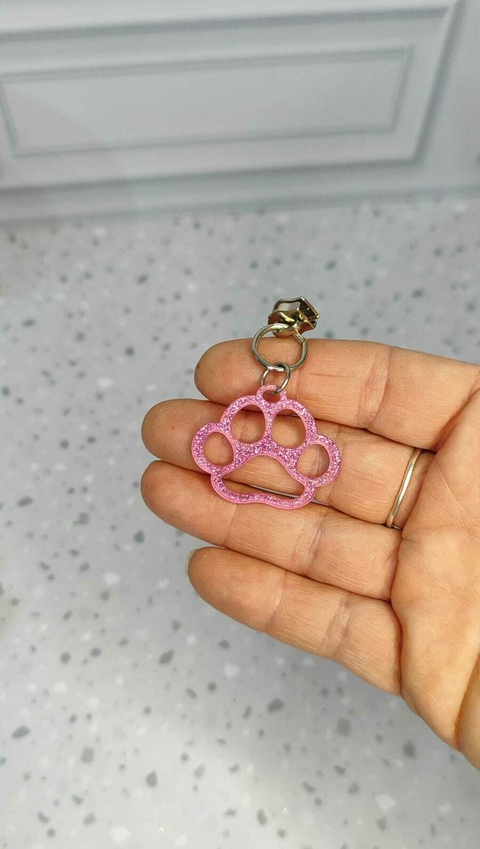 Cursor/ Puxador de zíper niquelado N/5 PATINHA PET