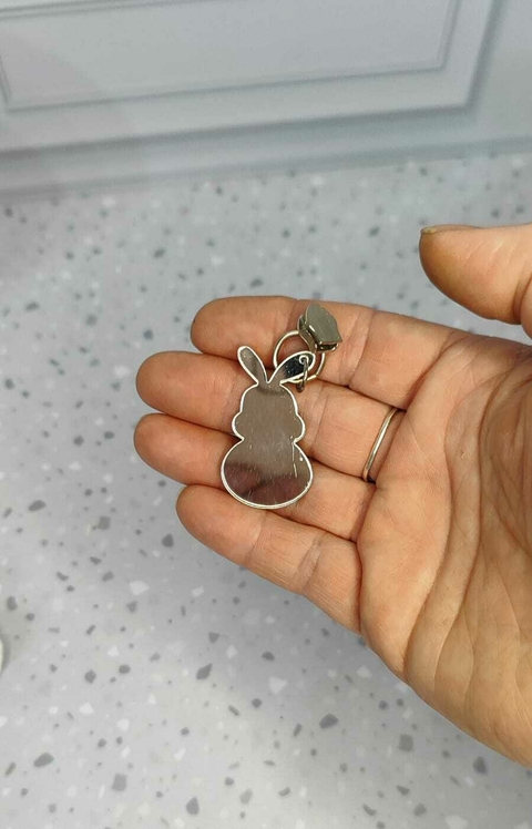 Cursor/Puxador de zíper niquelado N/5 COELHINHO