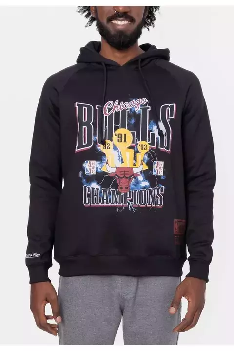 MOLETOM N N PLAYOFFS BLACK CHICAGO