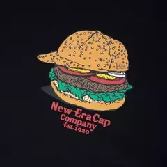 CAMISETA NEW ERA REGULAR BRANDED STREET FOOD FRUIT AND JUICE HAMBURGUER na internet
