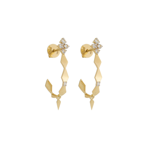 Meia Argola Ouros Média - Coleção VEGAS