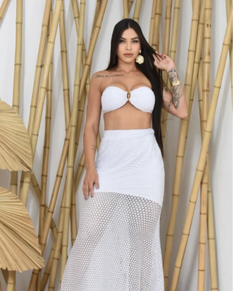 Conjunto tomara que caia praia