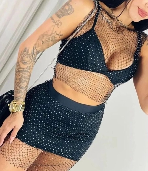 Cropped pedraria transparente