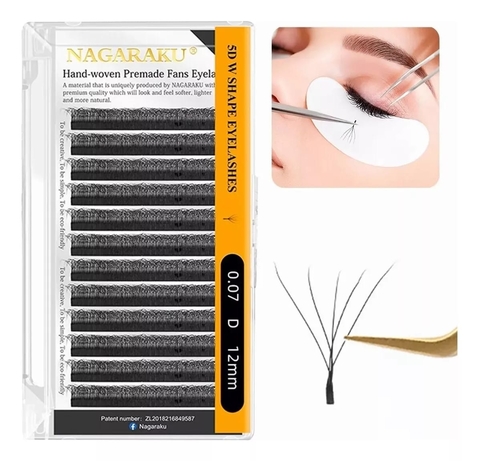 Pestañas Nagaraku tecnológica original 5D 6D mix