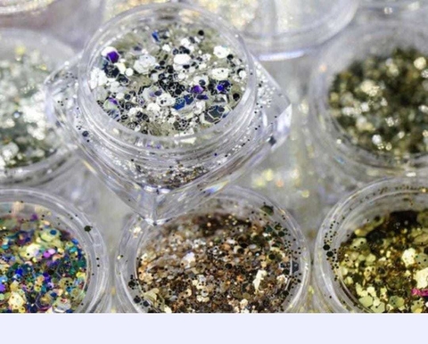 Glitter holograficos Metálic X 12u