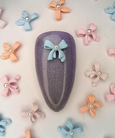 Moño con perla chico por 6u