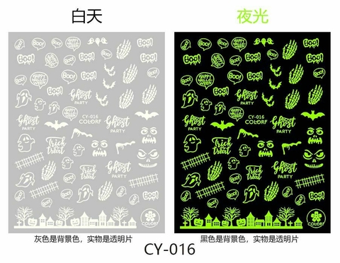 Sticker Halloween - brillan en la oscuridad