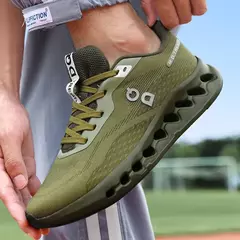 Moda masculina esportes tênis de corrida feminino experimento leve confortável