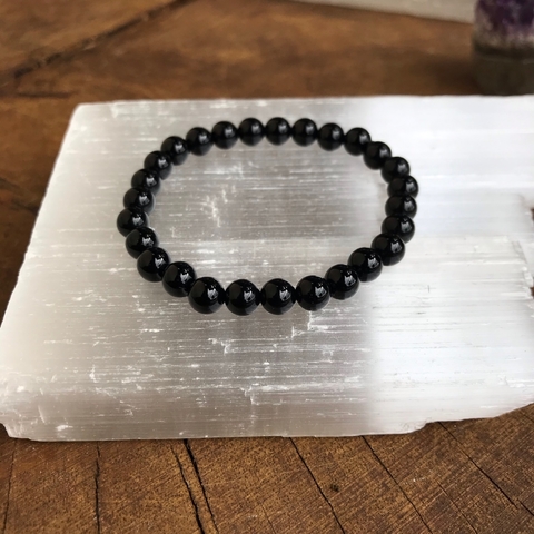 Pulseira de ágata negra