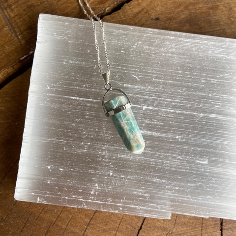 Colar amazonita ponta