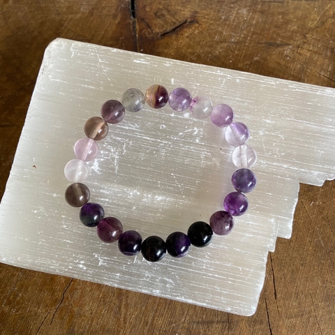 Pulseira fluorita roxa