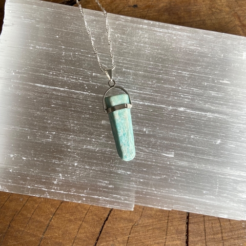 Colar amazonita ponta