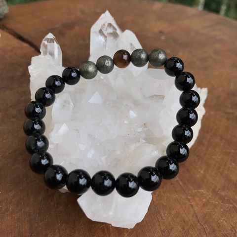 ágata negra pirita olho de tigre