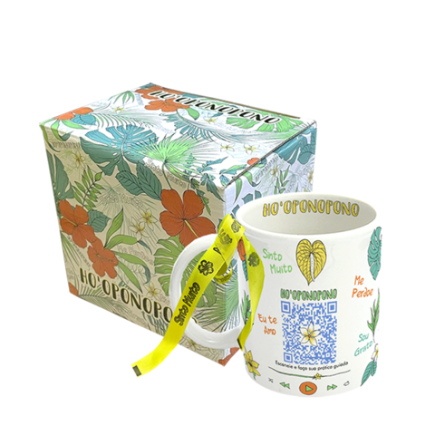 Caneca + Fitilho - HO'OPONOPONO - QR Code 11183