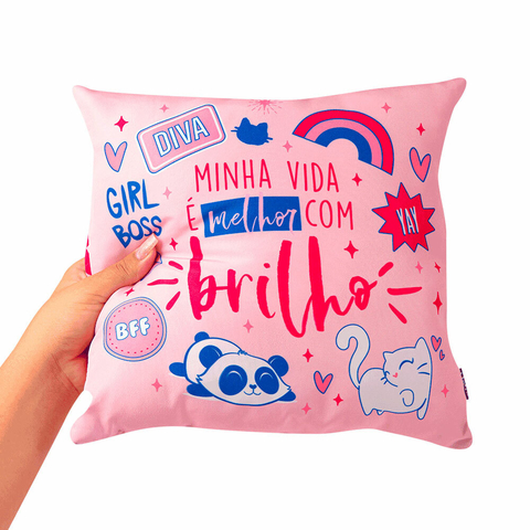 Almofada 30x30 Com Bolso - Coisas Que Amamos Brilho