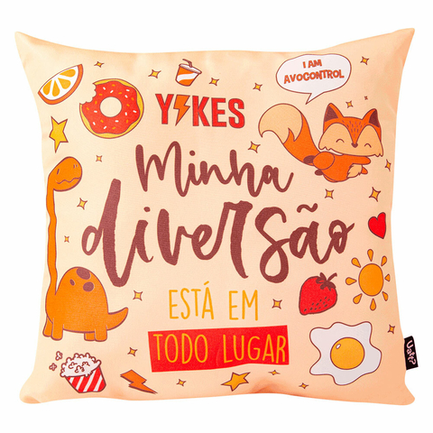 Almofada 30x30 Com Bolso - Coisas Que Amamos Diversão